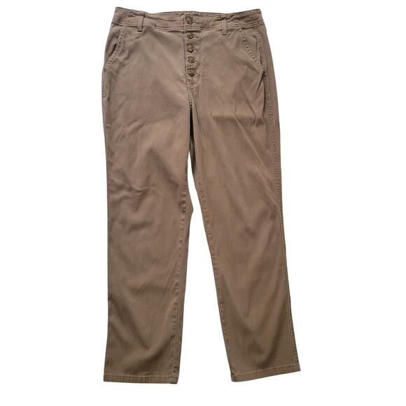 Liverpool Size 10/30 Button Fly Straight Leg Tan Pants Casual Neutral - Picture 1 of 9